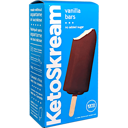 Keto Ice Cream Bars - Vanilla